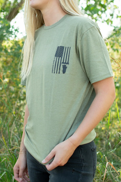 Harvest Flag Essentials Green Tee