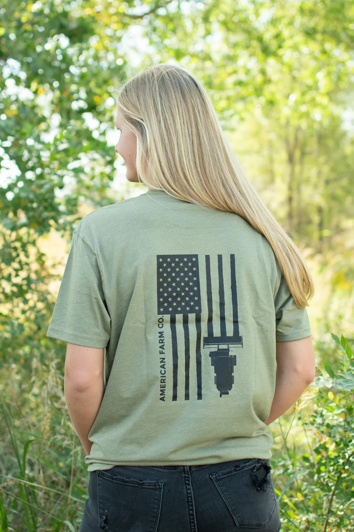 Harvest Flag Essentials Green Tee