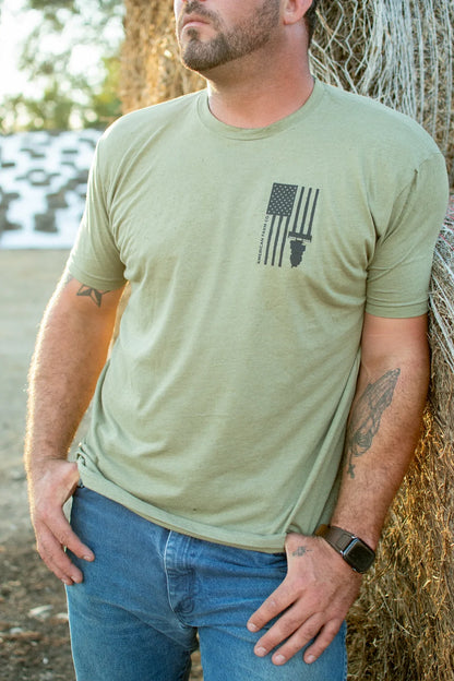 Harvest Flag Essentials Green Tee