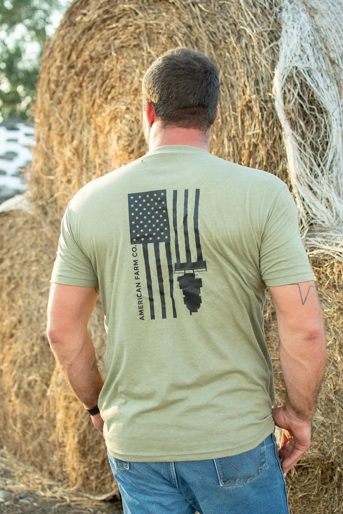 Harvest Flag Essentials Green Tee