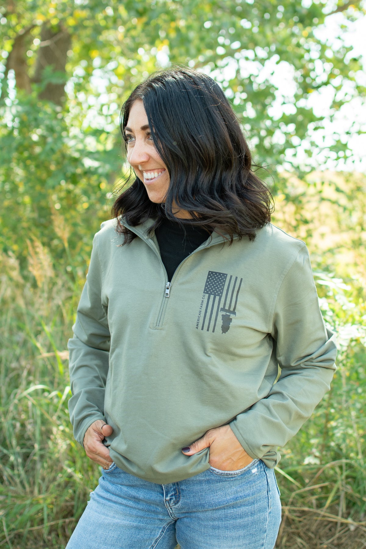 Harvest Flag Performance 1/4 Zip Pullover