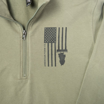 Harvest Flag Performance 1/4 Zip Pullover - American Farm Company