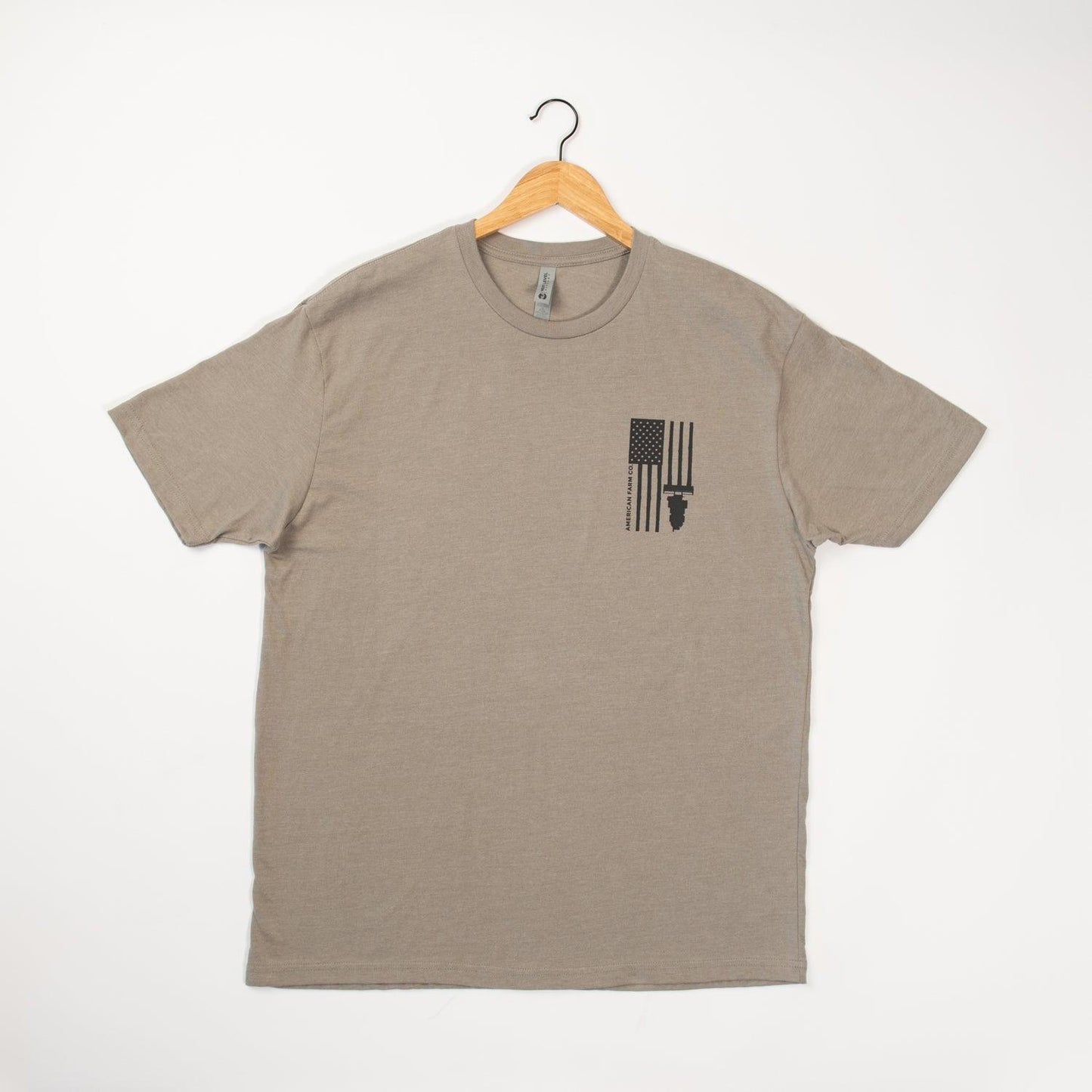 Harvest Flag Stone Grey Tee - American Farm Company