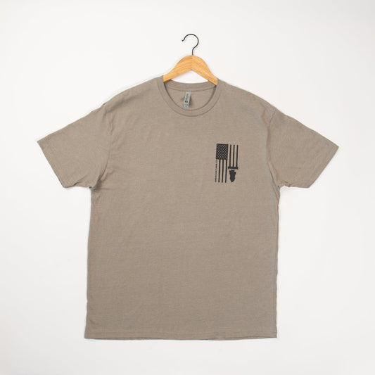 Harvest Flag Stone Grey Tee - American Farm Company