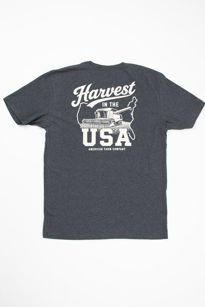 'Harvest in the USA' Adult T-Shirt - Charcoal