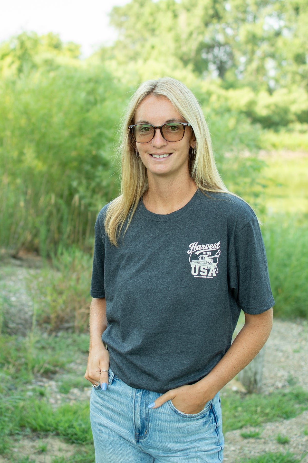 'Harvest in the USA' Adult T-Shirt - Charcoal