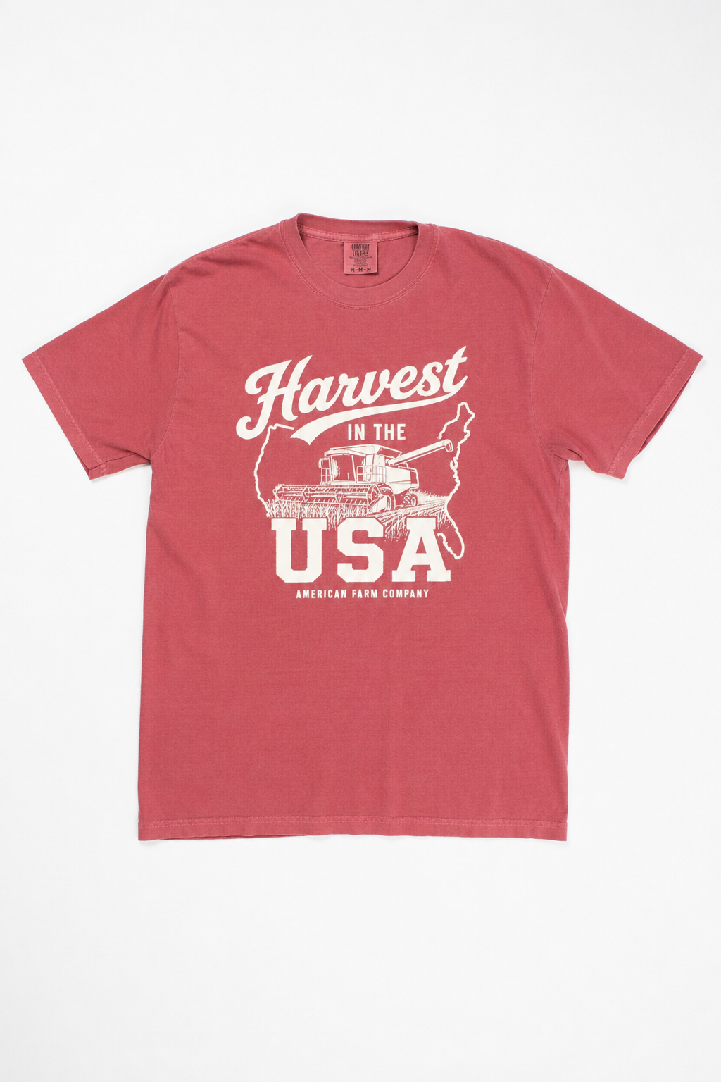 'Harvest in the USA' Adult T-Shirt - Crimson