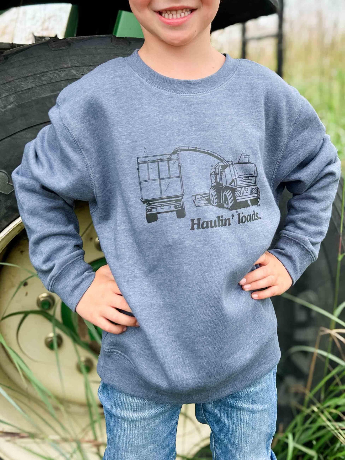 Haulin' Loads Toddler/Youth Crewneck - American Farm Company