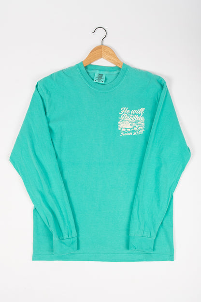 He Will Provide' Isaiah 30:23 Green Long Sleeve