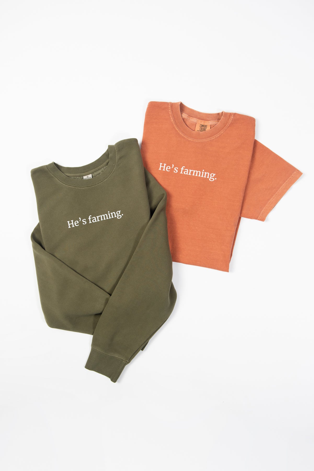 'He's Farming.' Crewneck