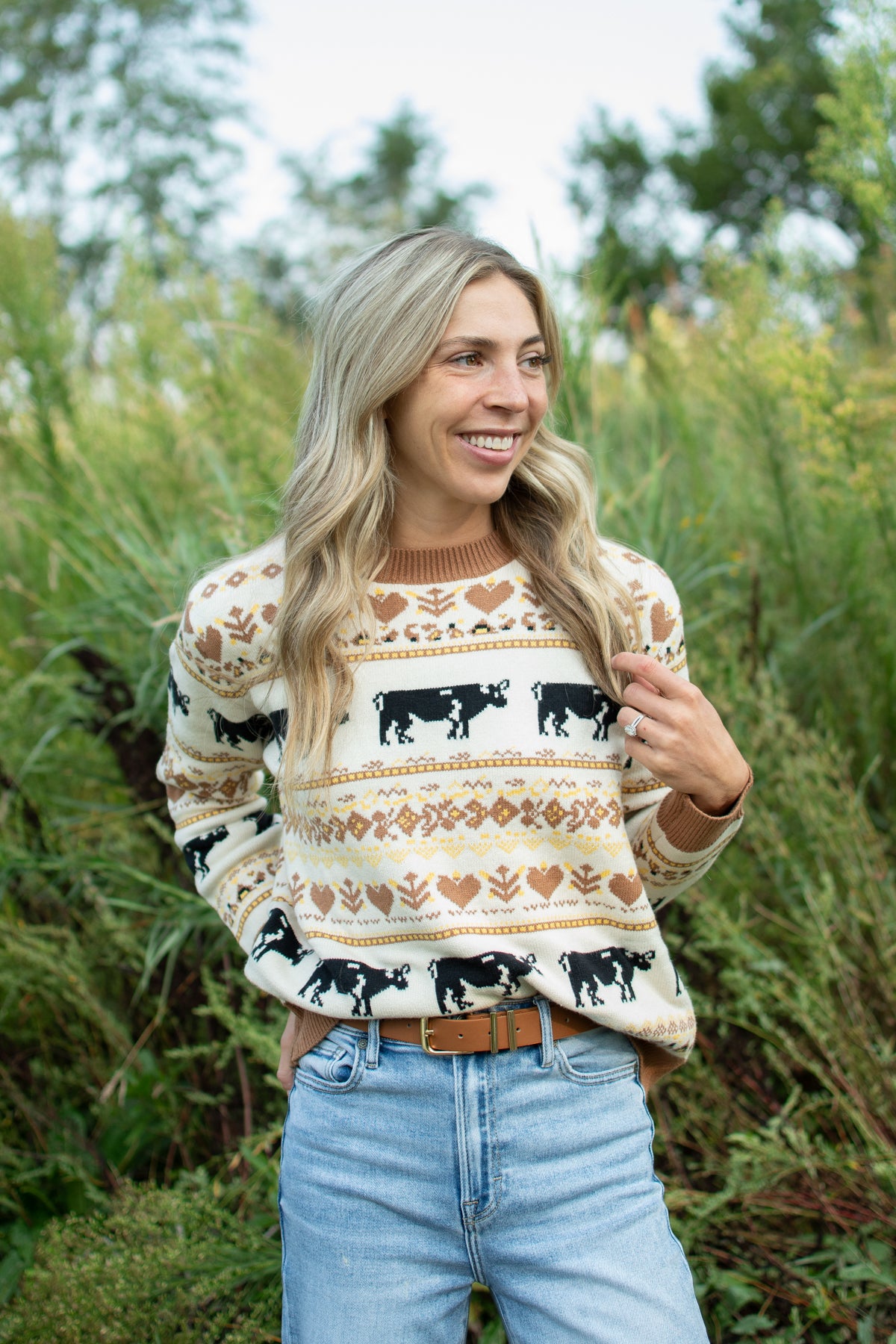 Heartland Cow Sweater