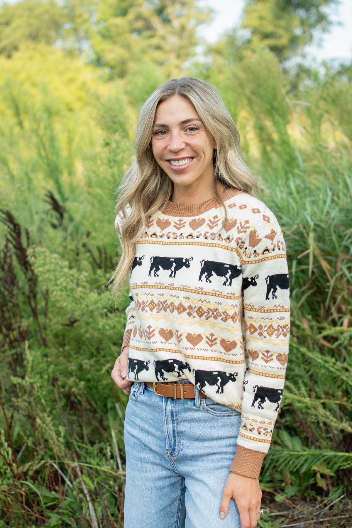 Heartland Cow Sweater