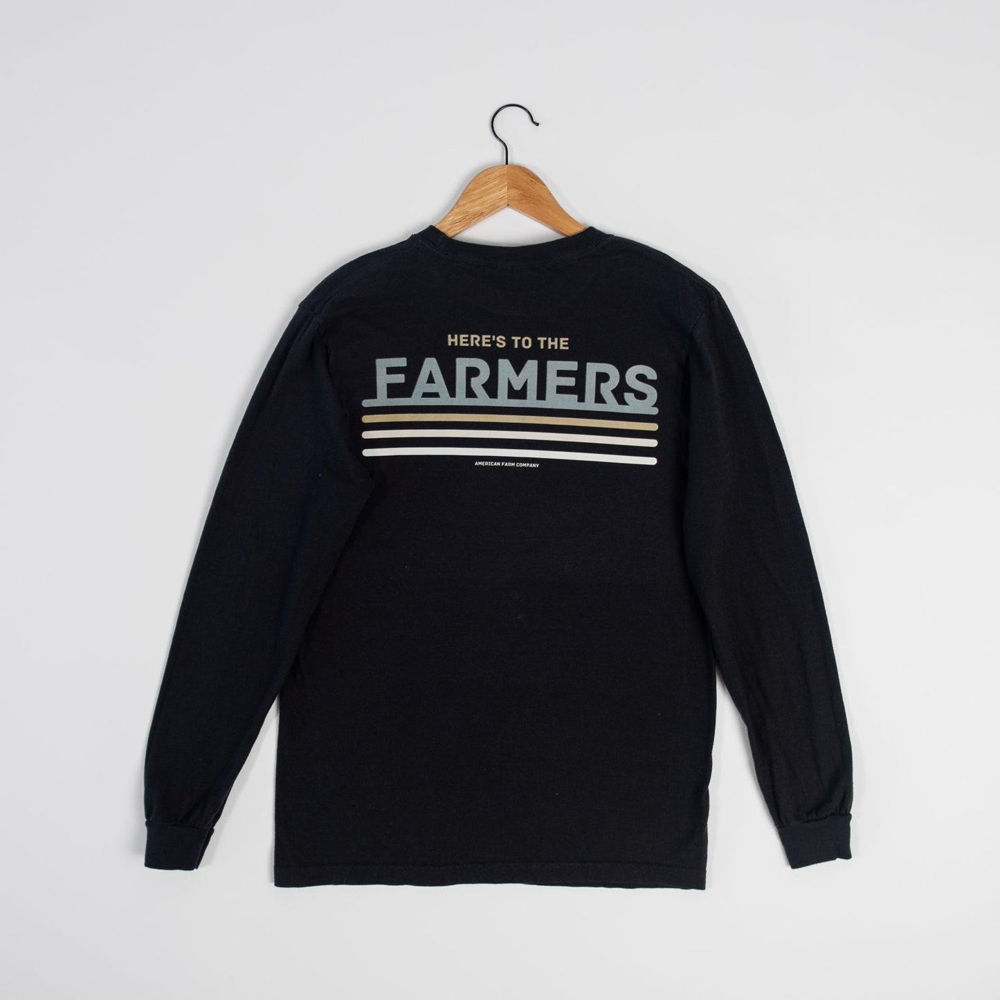Here's to the Farmers Black Long Sleeve - American Farm Company