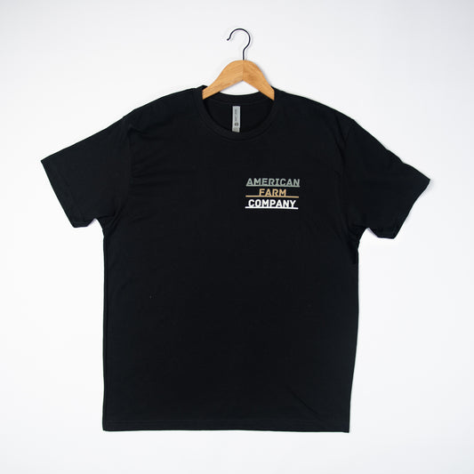 Here's To the Farmers Black Tee - American Farm Company