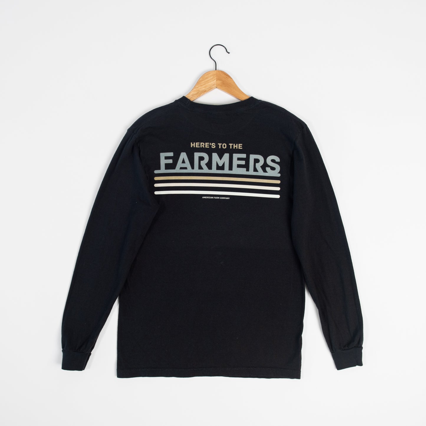 Here's to the Farmers Black Long Sleeve
