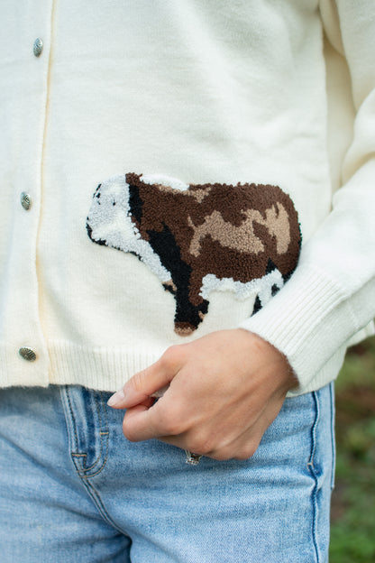 Hereford Cow Cardigan