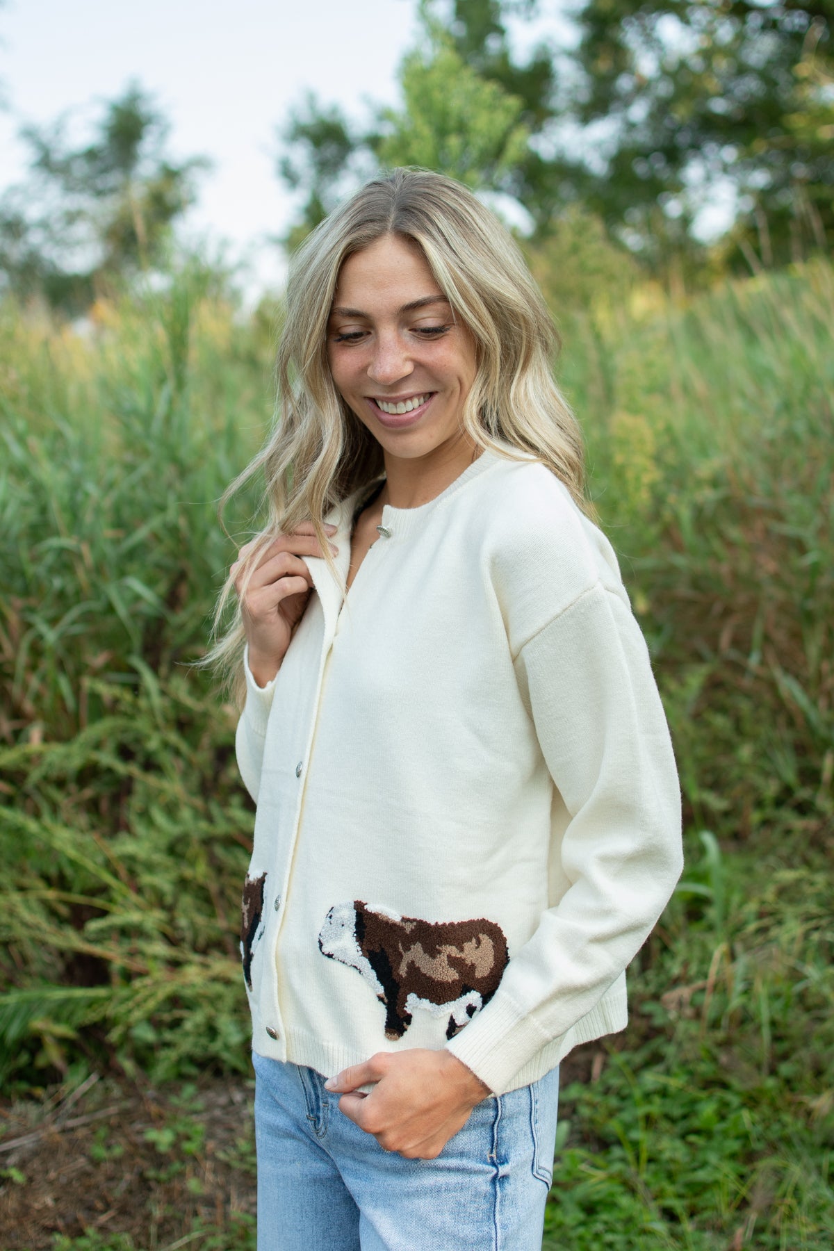 Hereford Cow Cardigan