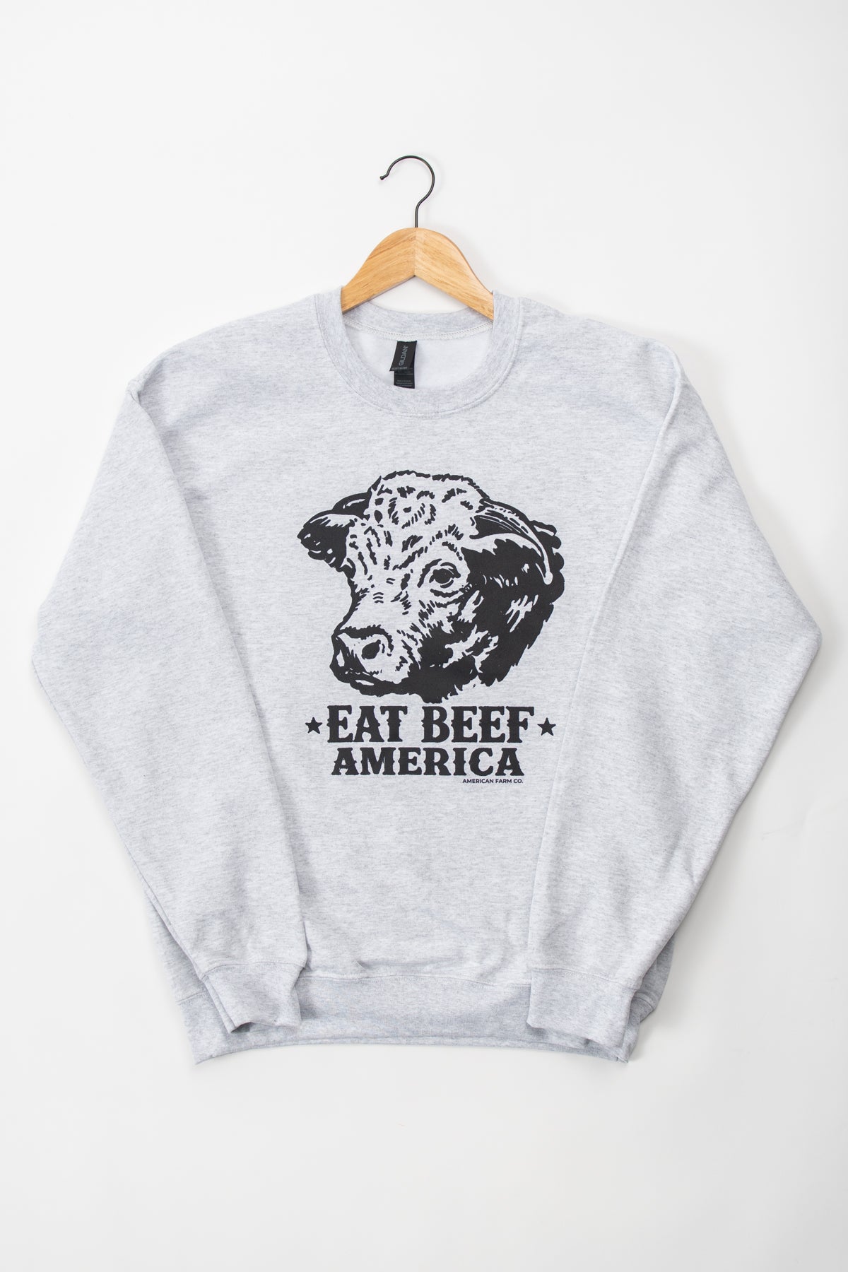 Hereford 'Eat Beef America' Ash Crewneck
