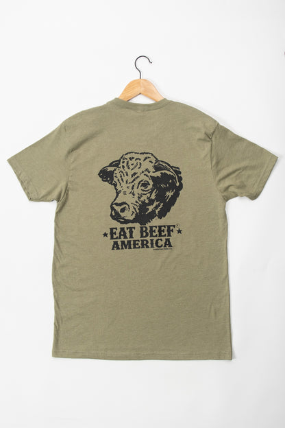 Hereford 'Eat Beef America' Green Essentials Tee