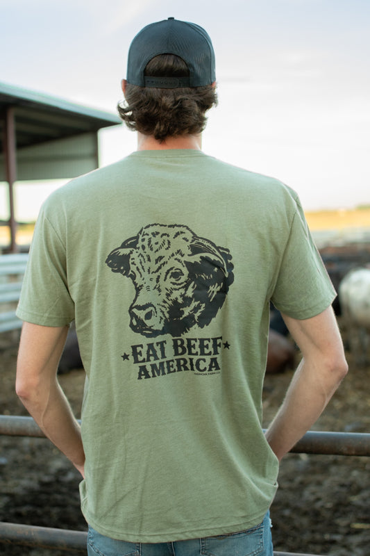 Hereford 'Eat Beef America' Green Essentials Tee