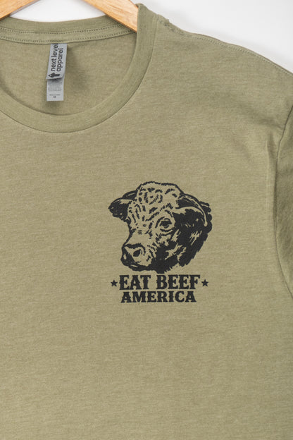 Hereford 'Eat Beef America' Green Essentials Tee