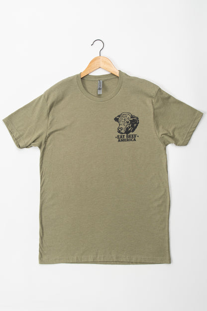 Hereford 'Eat Beef America' Green Essentials Tee