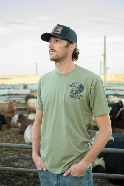 Hereford 'Eat Beef America' Green Essentials Tee