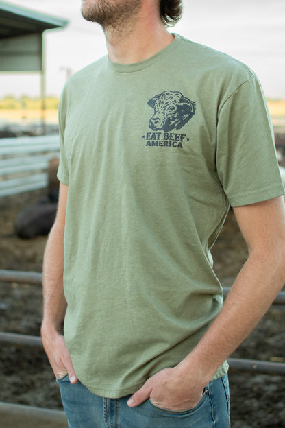 Hereford 'Eat Beef America' Green Essentials Tee