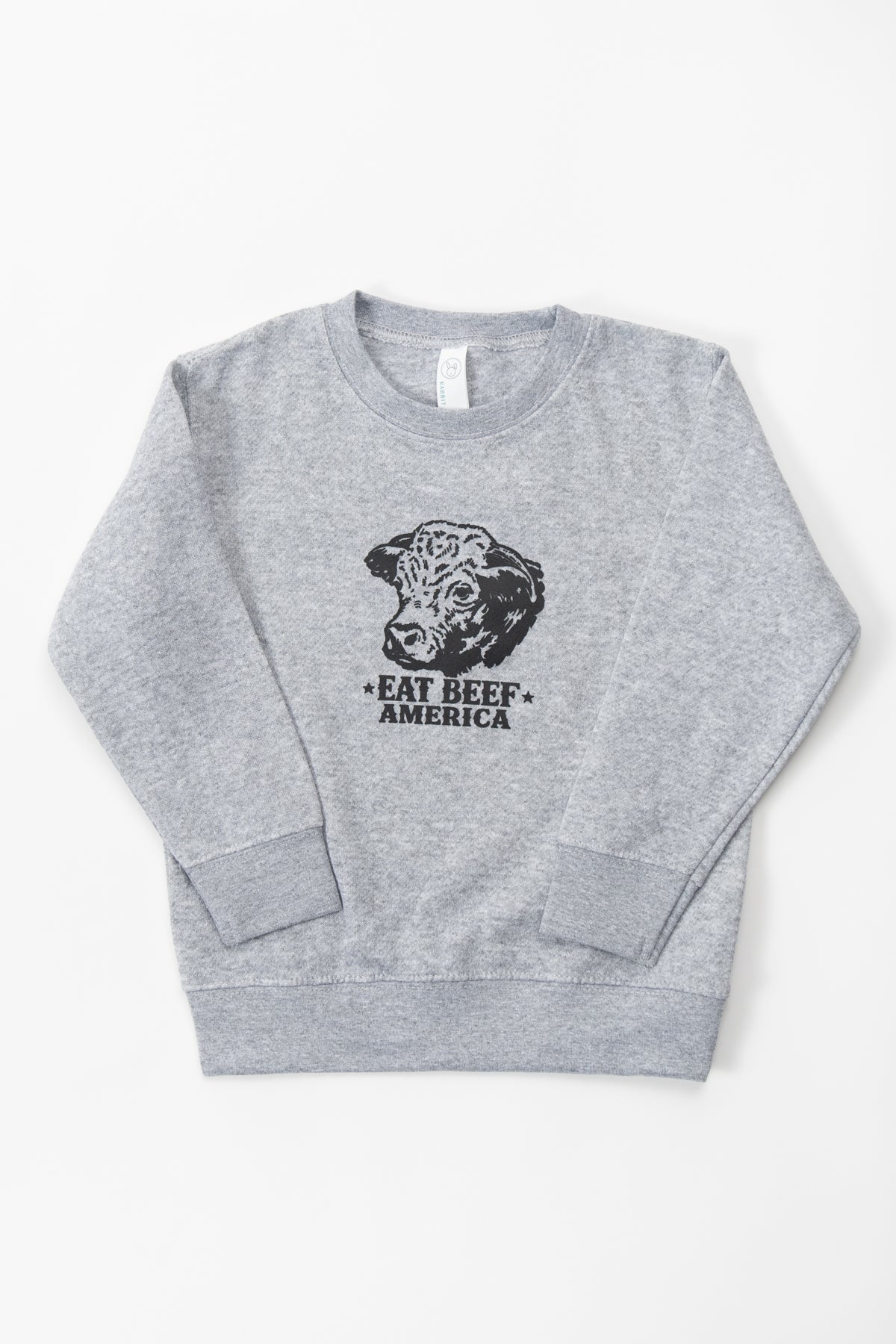 Hereford 'Eat Beef America' Grey Toddler/Youth Crewneck