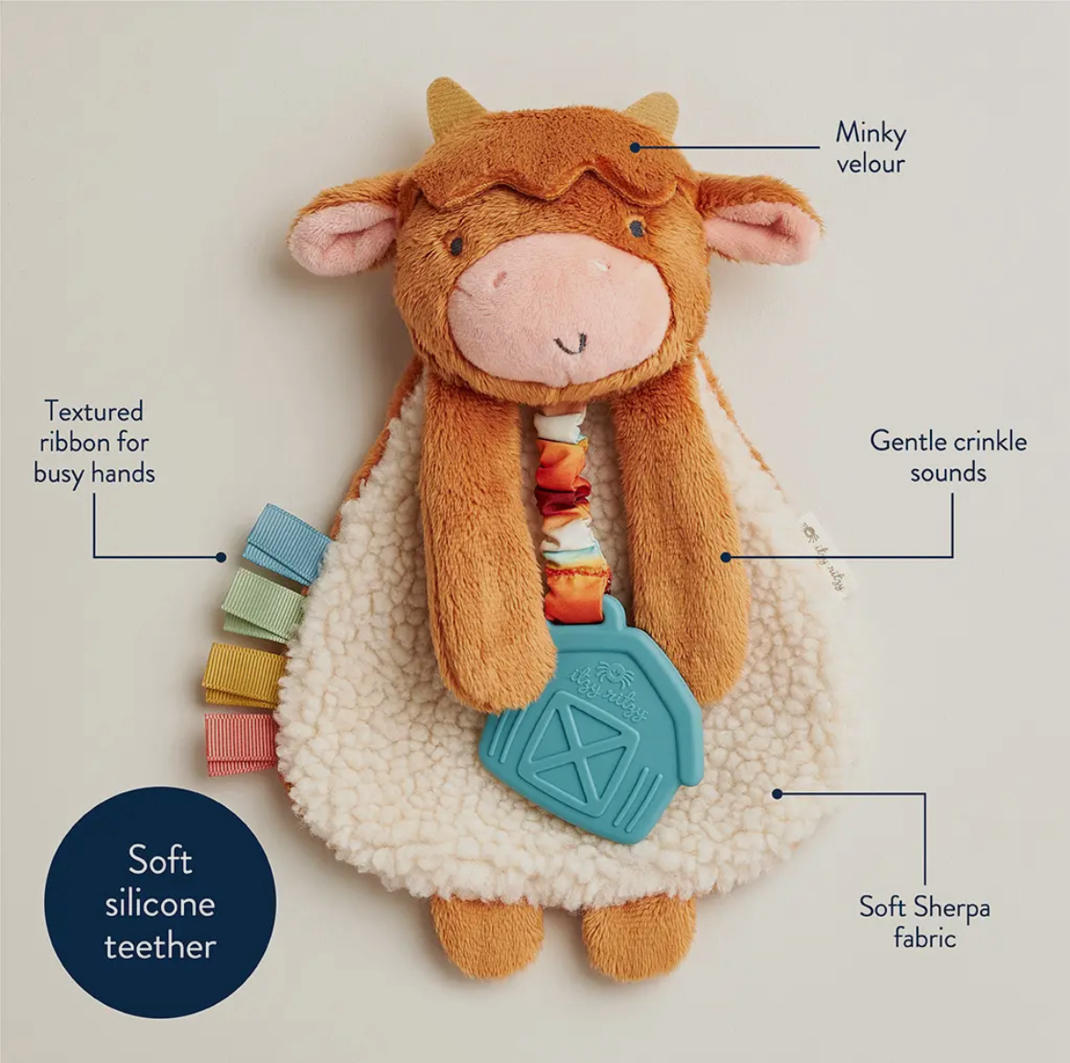 Highland Cow Itzy Friends Lovey™ Plush - American Farm Company