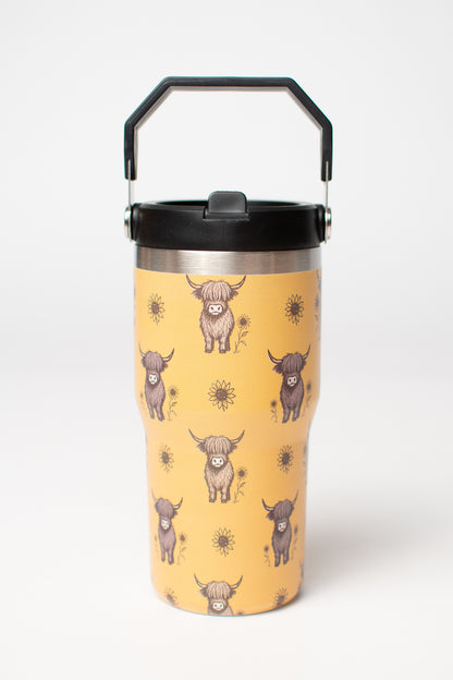 Highlands + Sunflowers 20oz Kids Bucket Handle Tumbler