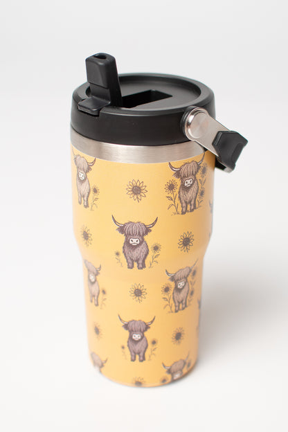 Highlands + Sunflowers 20oz Kids Bucket Handle Tumbler