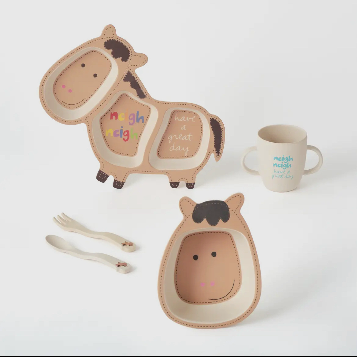 Holly Horse Shaped Dinner Set