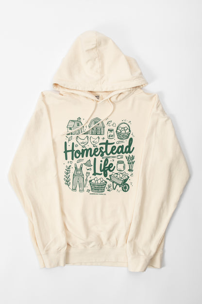 'Homestead Life' Ivory Hoodie
