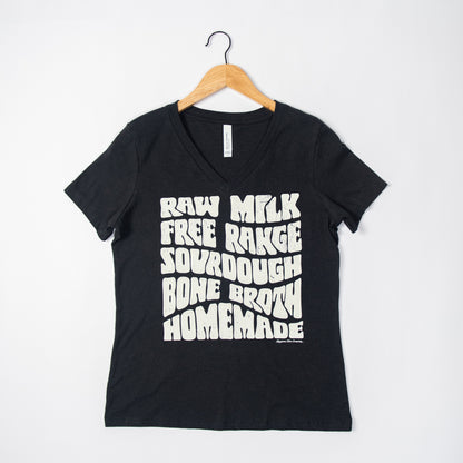 Homestead Lifestyle Black V-Neck Tee