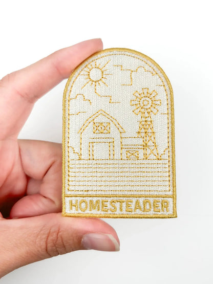 'Homesteader' Embroidered Iron-On Patch