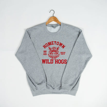 ‘Hometown Wild Hogs’ Sport Grey Crewneck