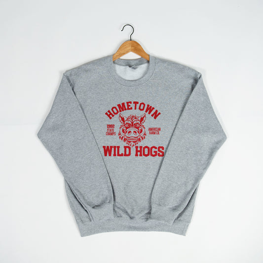 ‘Hometown Wild Hogs’ Sport Grey Crewneck - American Farm Company