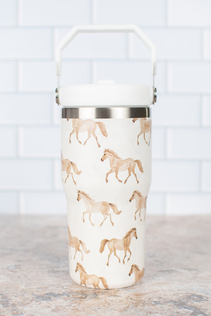 Horse 20oz Kids Bucket Handle Tumbler