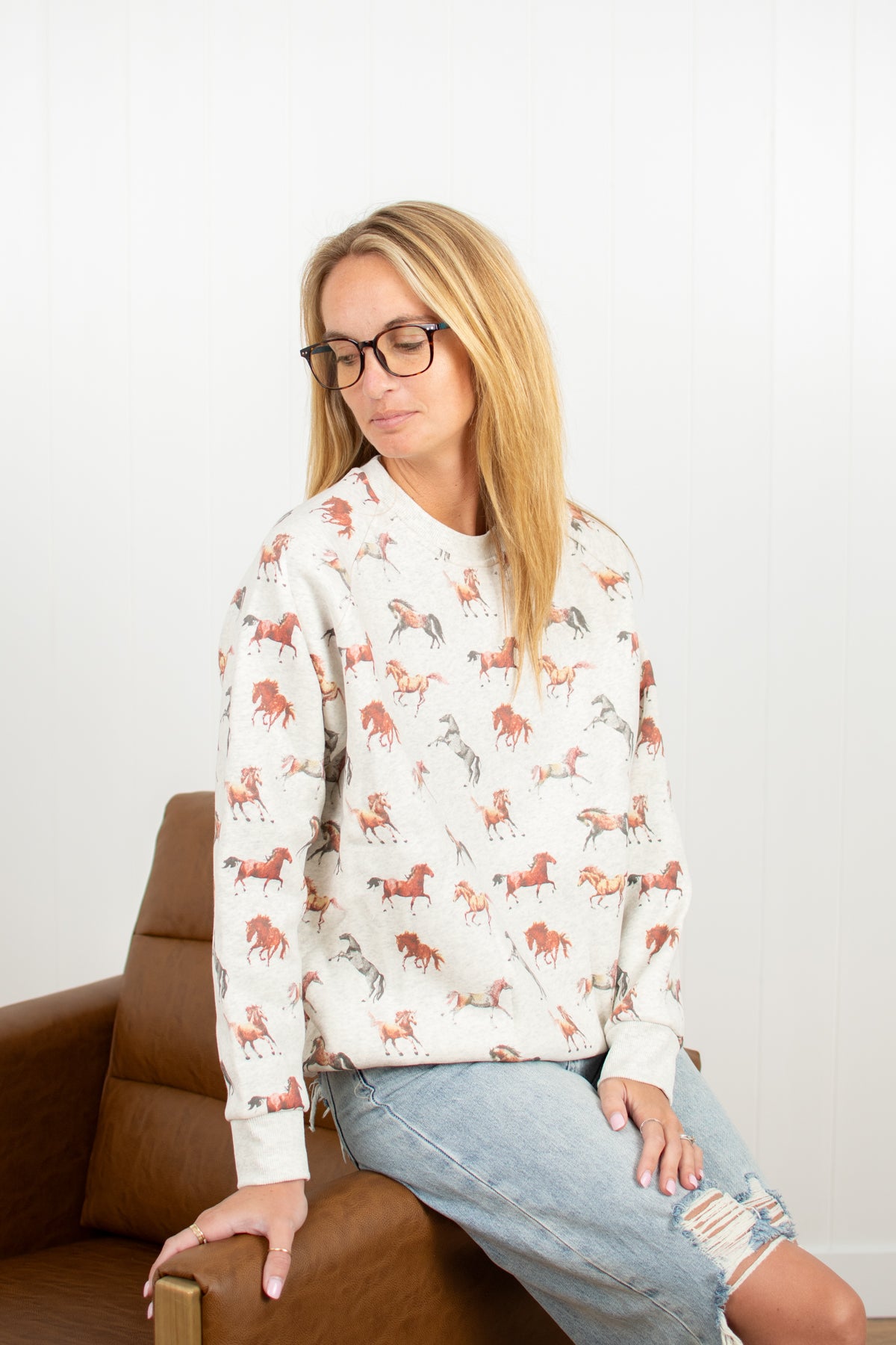 Horse Print Sweatshirt