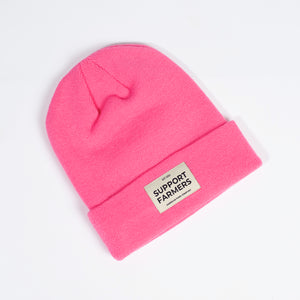 Hot Pink ‘Support Farmers’ Beanie