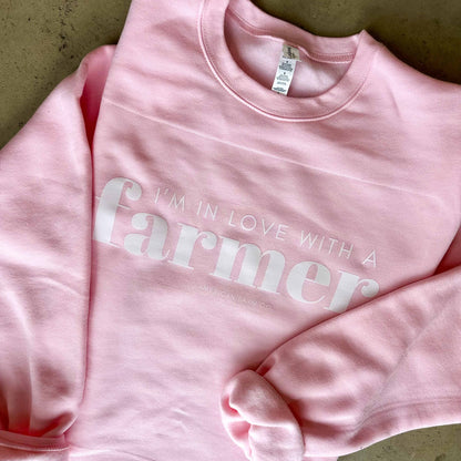 I'm in Love with a Farmer Pink Crewneck - American Farm Company