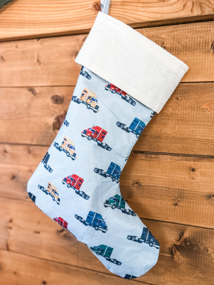 Semi-Truck Christmas Stocking