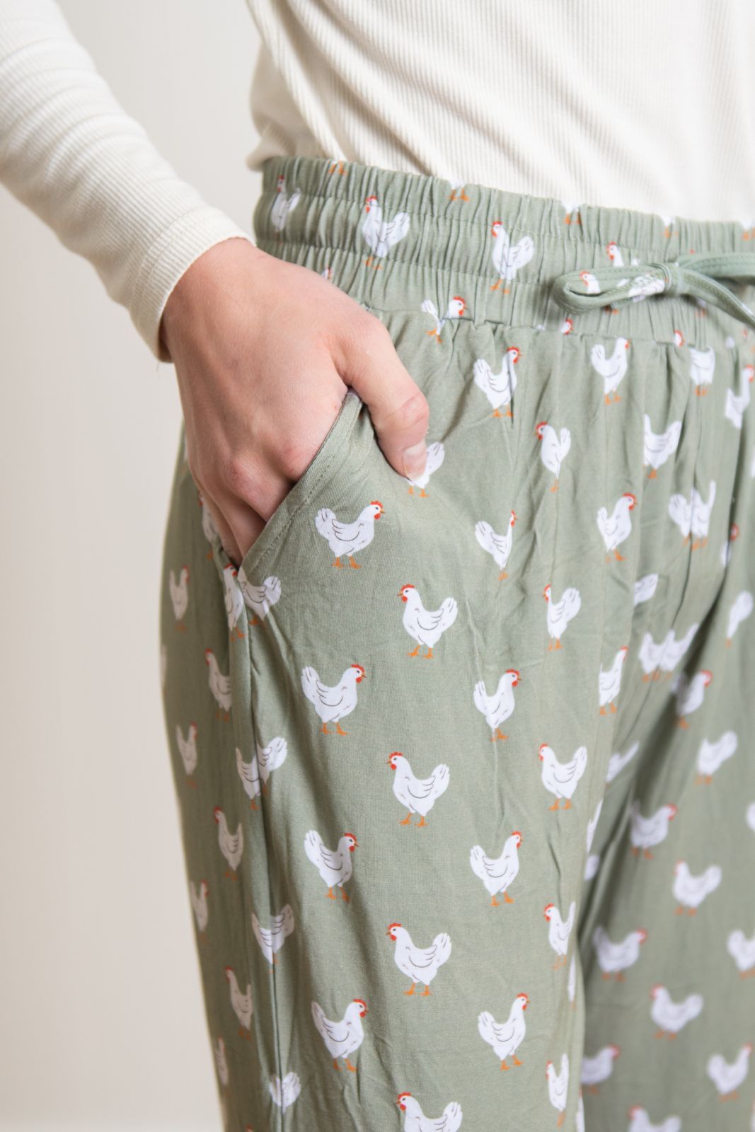 Sage Chicken Adult Bamboo Pajama Pants