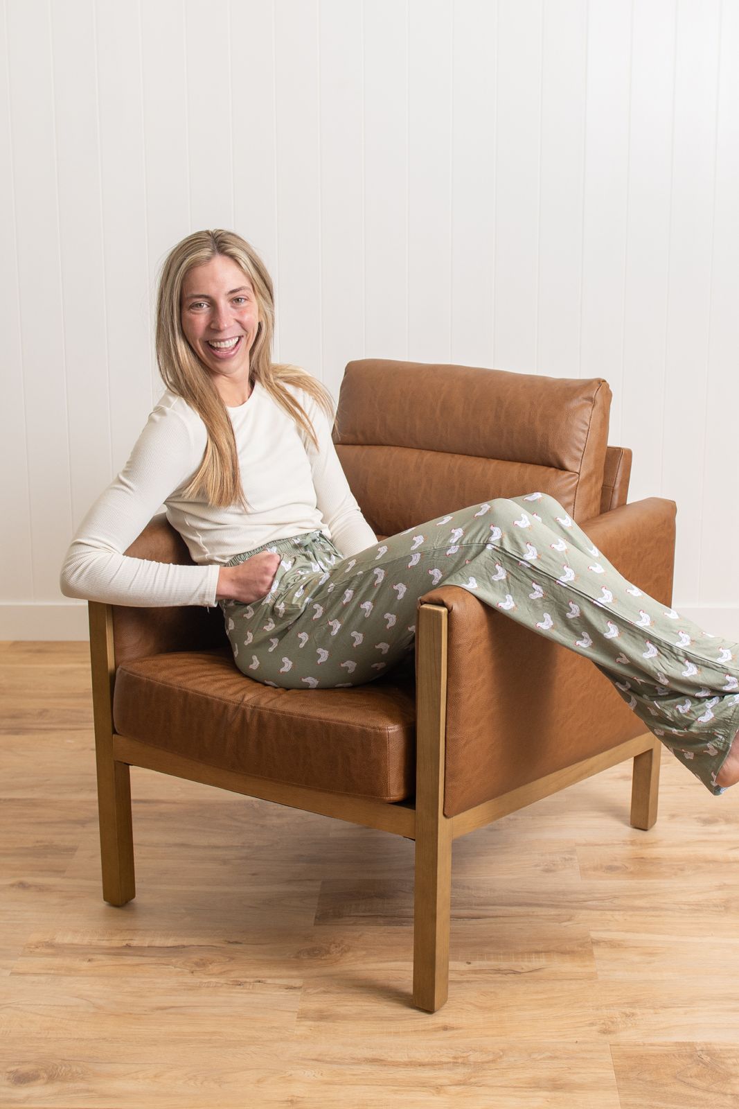 Sage Chicken Adult Bamboo Pajama Pants