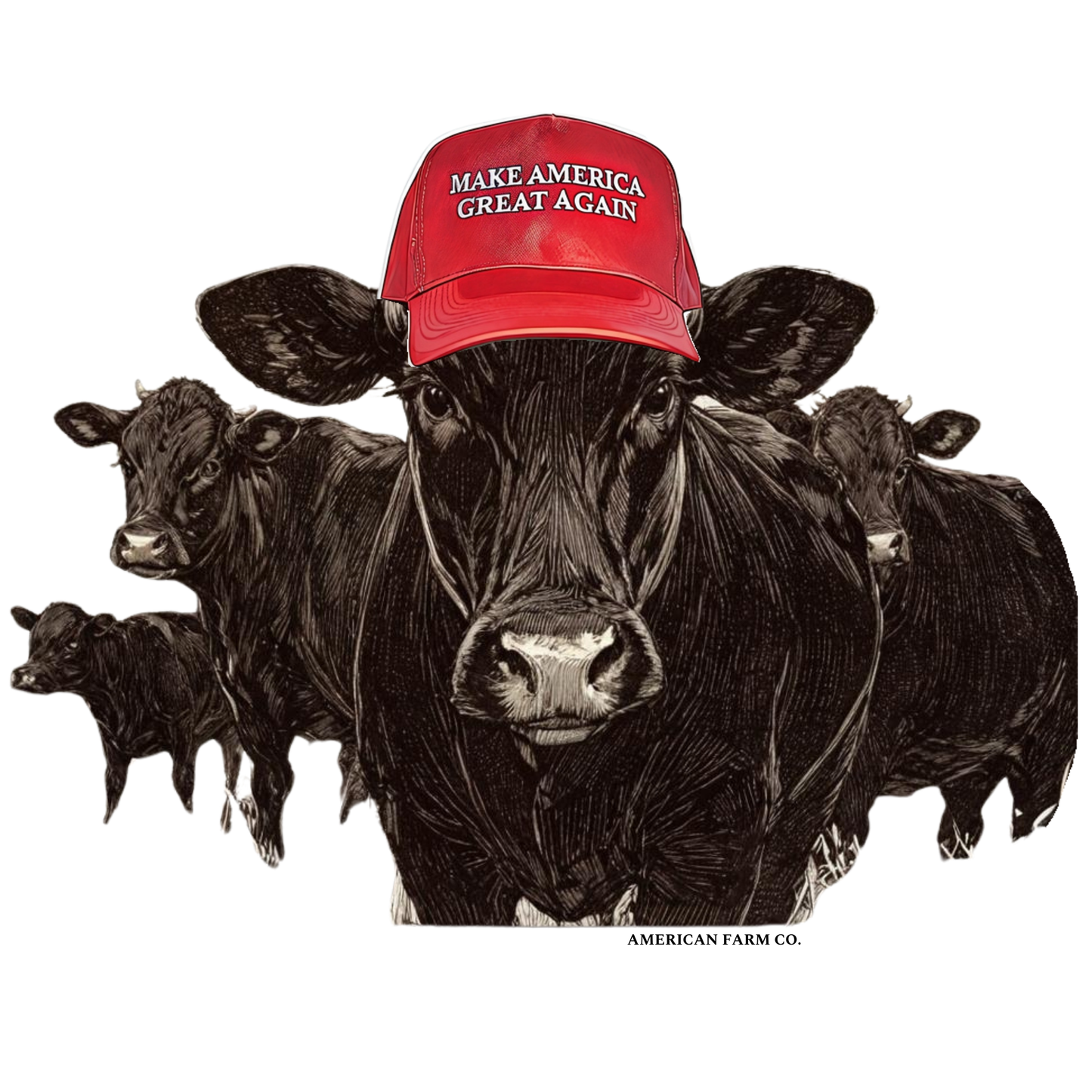 ‘MAGA’ Cow Sticker - American Farm Company