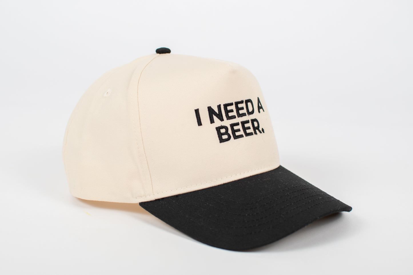 'I Need A Beer.' Embroidered Trucker Hat