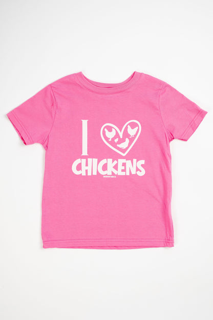 'I ♥ Chickens' Pink Toddler/Youth Tee
