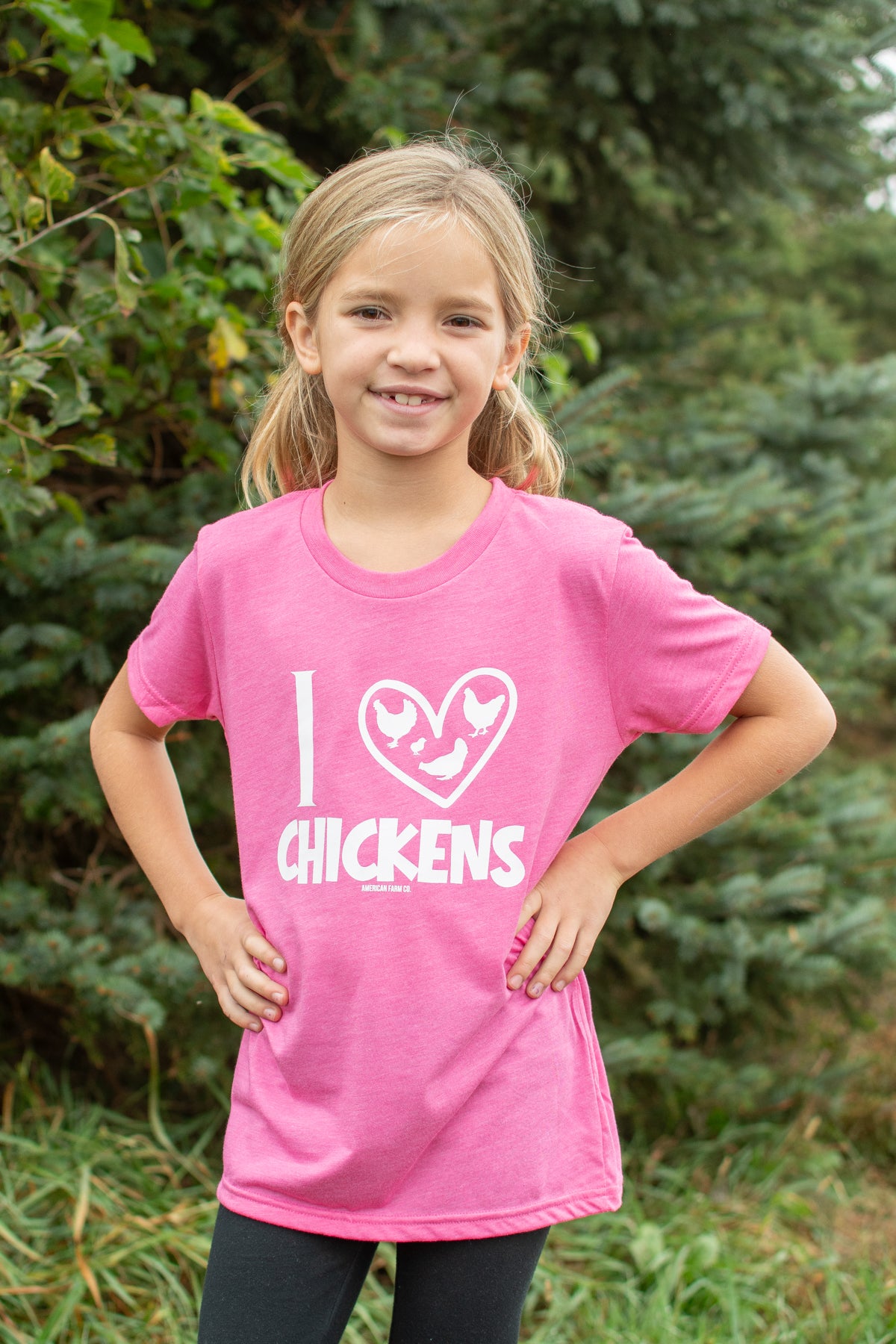 'I ♥ Chickens' Pink Toddler/Youth Tee