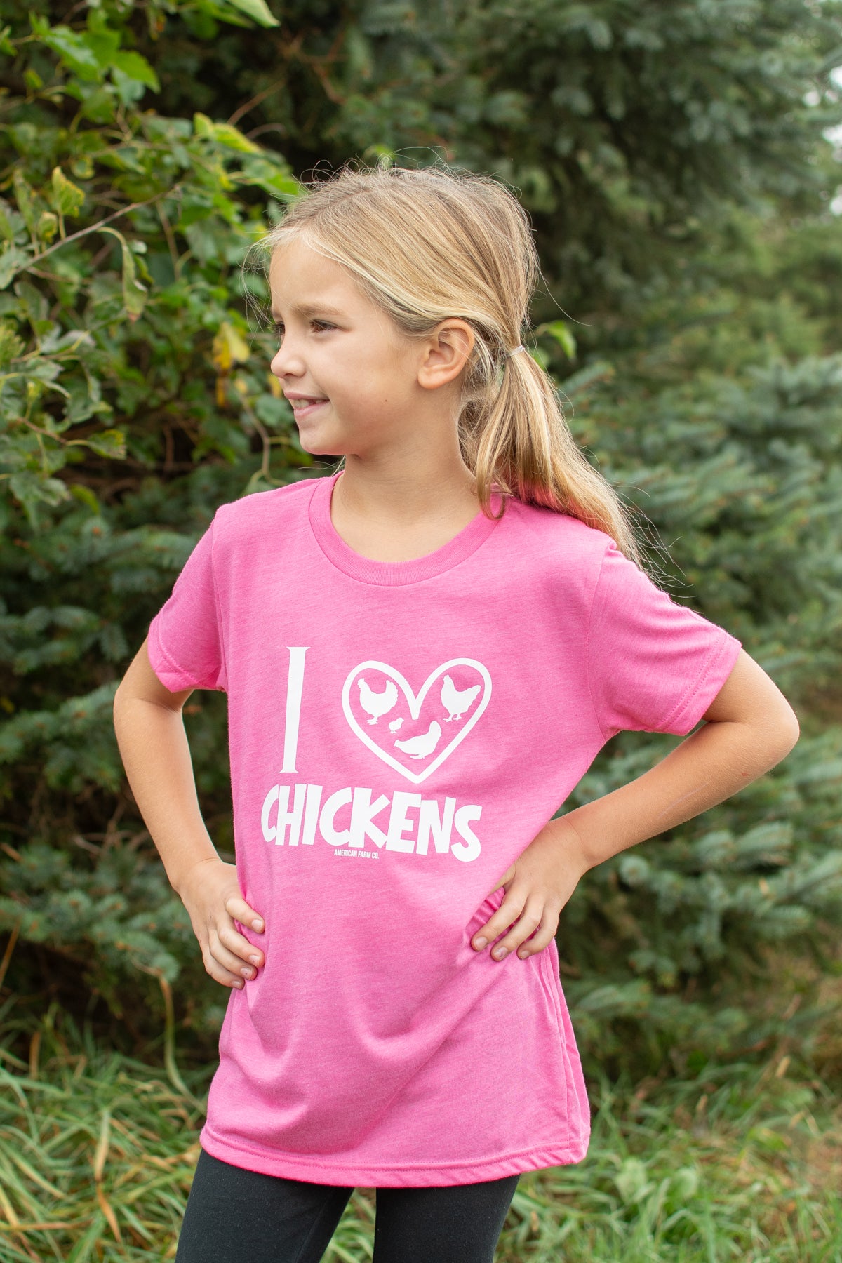 'I ♥ Chickens' Pink Toddler/Youth Tee